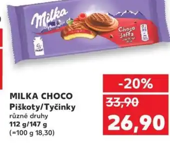 Kaufland MILKA CHOCO Piškoty/Tyčinky nabídka