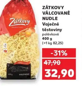 Kaufland ZÁTKOVY VÁLCOVANÉ NUDLE Vaječné těstoviny nabídka