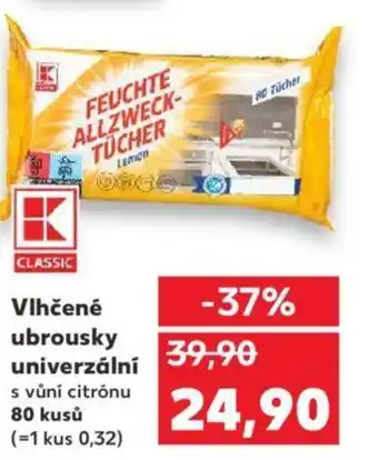 Kaufland Vlhčené ubrousky univerzální nabídka