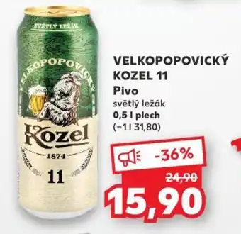Kaufland VELKOPOPOVICKÝ KOZEL 11 Pivo 0.5L nabídka