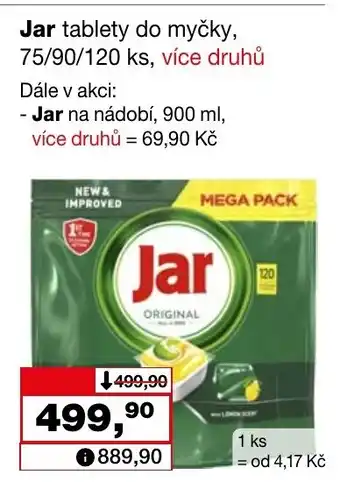 Barvy a laky drogerie Jar tablety do myčky 75/90/120 ks nabídka