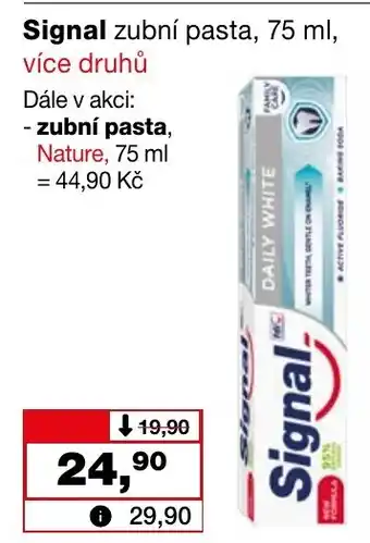 Barvy a laky drogerie Signal zubní pasta, 75 ml nabídka