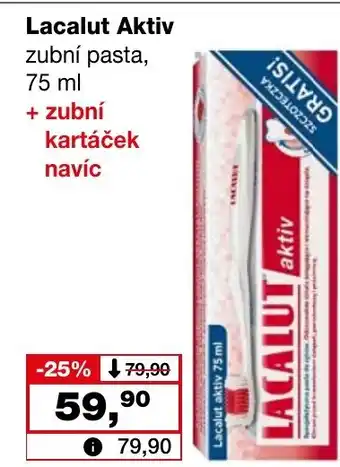 Lacalut Aktiv zubní pasta, 75 ml