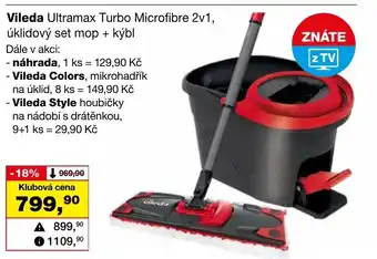 Vileda Ultramax Turbo Microfibre 2v1, úklidový set mop + kýbl