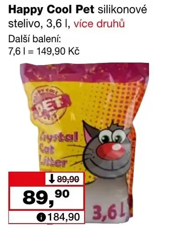 Barvy a laky drogerie Happy Cool Pet silikonové stelivo, 3,6L nabídka