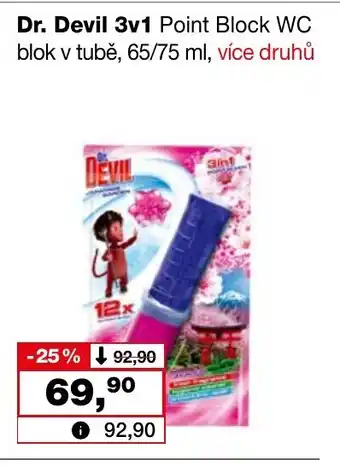Barvy a laky drogerie Dr. Devil 3v1 Point Block WC blok v tubě, 65/75 ml nabídka