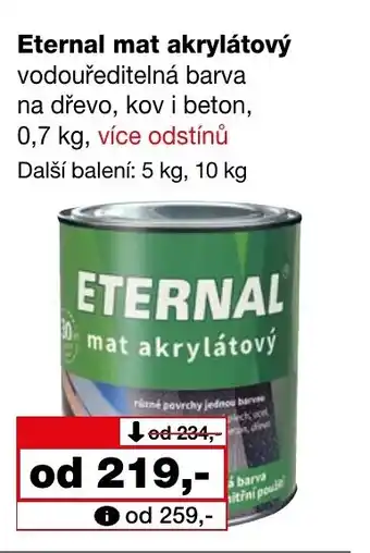 Barvy a laky drogerie Eternal mat akrylátový nabídka