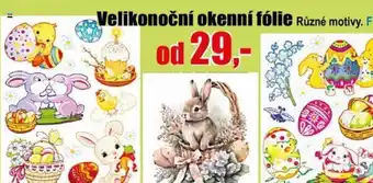 Velikonoční okenní fólie