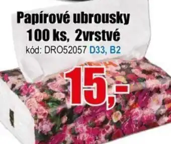 EVA Papírové ubrousky 100 ks, 2vrstvé nabídka