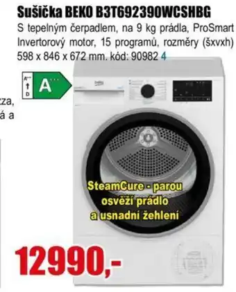 EVA Sušička BEKO B3T692390WCSHBG nabídka
