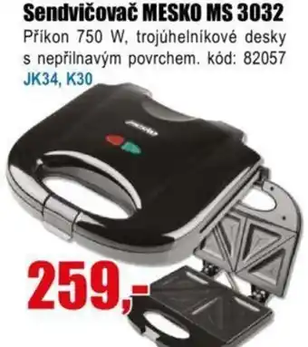 Sendvičovač MESKO MS 3032