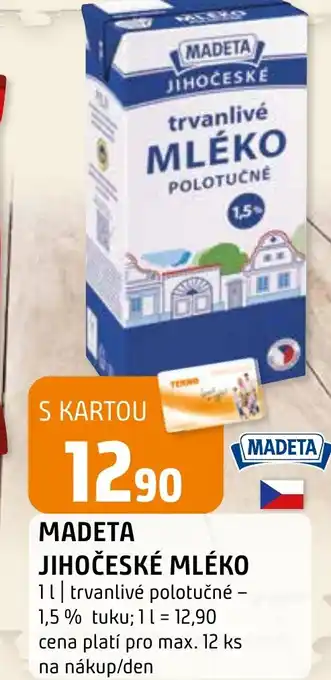 Terno MADETA JIHOČESKÉ MLÉKO 1L nabídka
