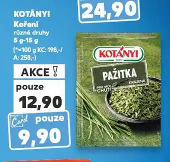 Kaufland Kotányi koření nabídka