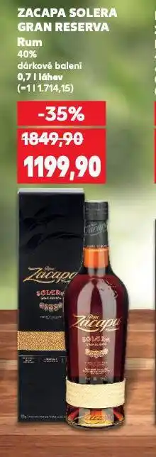 Kaufland Zacapa solera gran reserva rum nabídka