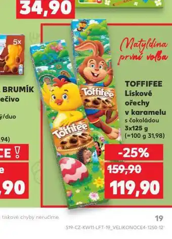 Kaufland Toffifee lískové ořechy v karamelu nabídka