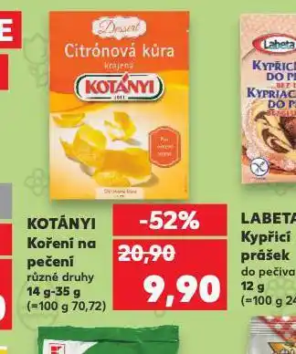 Kaufland Kotányi koření na pečení nabídka
