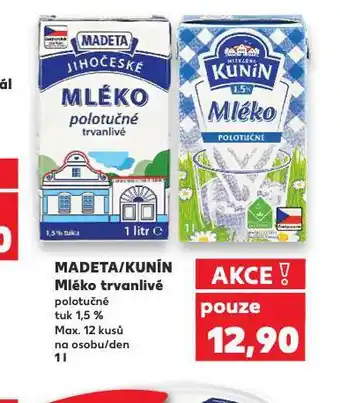 Kaufland Trvanlivé mléko 1,5% nabídka