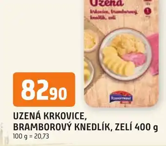 Trefa UZENÁ KRKOVICE, BRAMBOROVÝ KNEDLÍK, ZELÍ 400 g nabídka