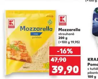 Kaufland Mozzarella strouhaná nabídka