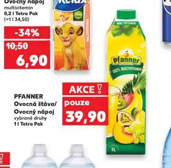 Kaufland Pfanner ovocná šťáva / ovocný nápoj nabídka