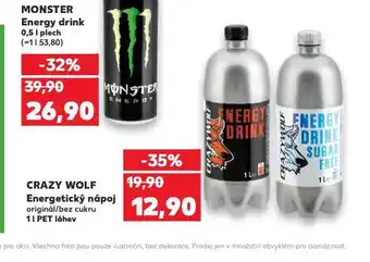 Kaufland Crazy wolf energetický nápoj nabídka