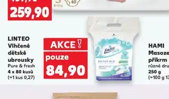 Kaufland Linteo baby dětské vlhčené ubrousky nabídka