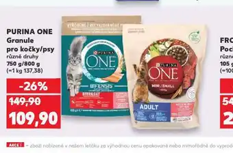 Kaufland Purina one granule pro kočky nabídka