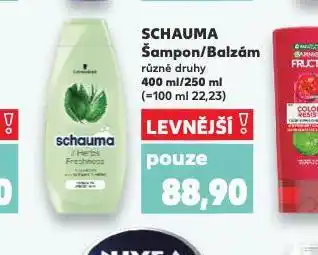 Kaufland Schauma šampon, balzám nabídka