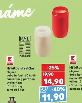 Kaufland Hřbitovní svíčka nabídka