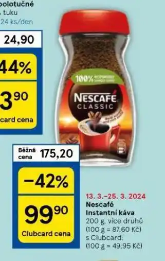 Tesco Nescafé instantní káva nabídka