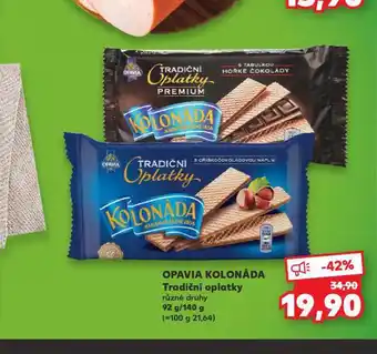 Kaufland Opavia kolonáda tradiční oplatky nabídka