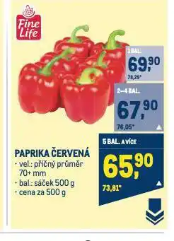 Makro Paprika červená nabídka