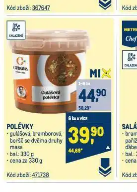 Makro Gulášová polévka nabídka