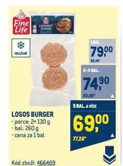 Makro Losos burger nabídka