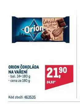 Makro Orion čokoláda na vaření nabídka