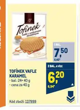 Makro Tofínek vafle karamel nabídka