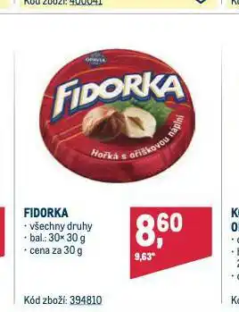 Makro Fidorka nabídka