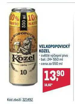 Makro Pivo velkopopovický kozel nabídka