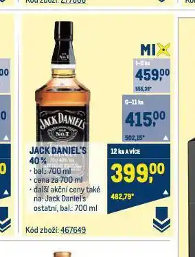 Makro Jack daniel's nabídka