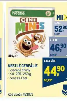Makro Nestlé dětské cereálie nabídka