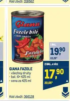 Makro Giana fazole nabídka