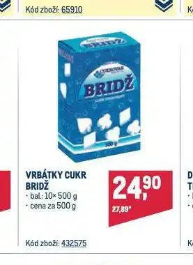 Makro Vrbátky cukr bridž nabídka
