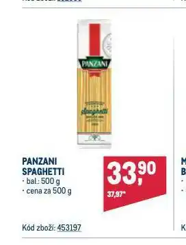 Makro Panzani těstoviny nabídka