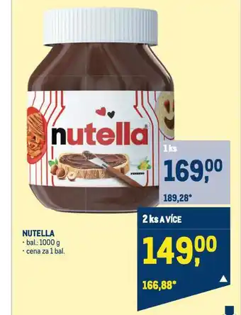 Makro Nutella nabídka