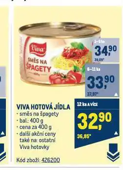 Makro Viva hotová jídla nabídka