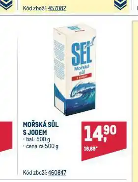 Makro Mořská sůl s jodem nabídka