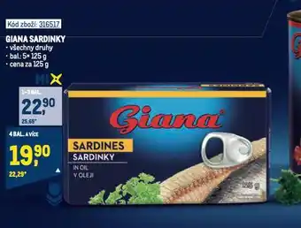 Makro Giana sardinky nabídka