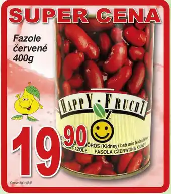 Hruška Fazole červené nabídka