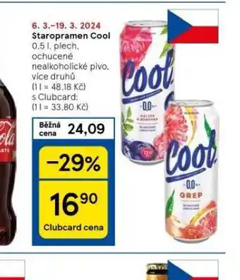 Tesco Pivo staropramen cool nealko nabídka