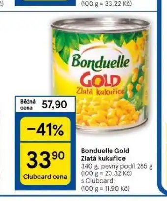 Tesco Bonduelle gold zlatá kukuřice nabídka